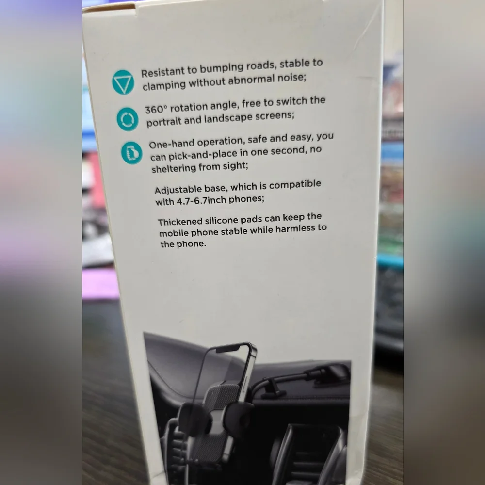 Black Car Phone Holder